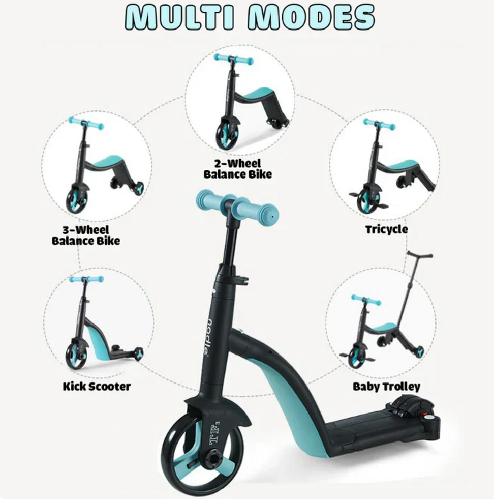 Kids 3-in-1 Convertible Scooter