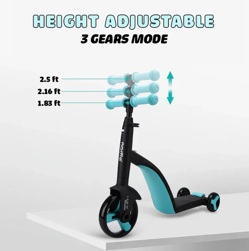 Kids 3-in-1 Convertible Scooter