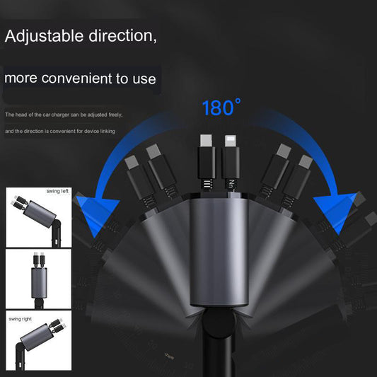 Car Charger Retractable 4 in 1