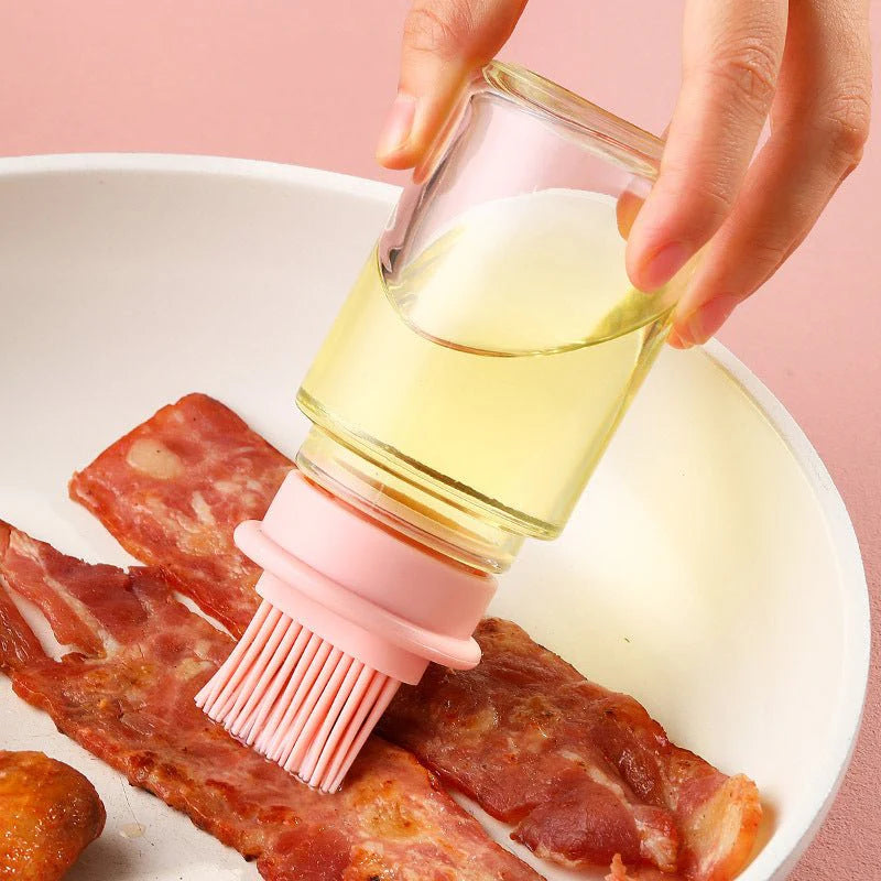 Portable Oil Bottle with Silicon Brush